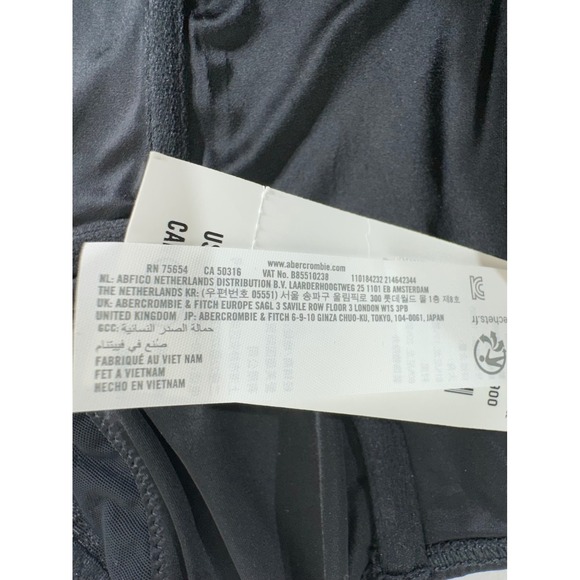 Abercrombie & Fitch Black Lace Satin Balconette Corset Bustier Top Size XS New - Picture 7 of 10